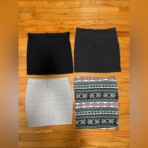 Women's Pencil Skirt Set - Black, Gray, Multicolor - size Small-Medium
